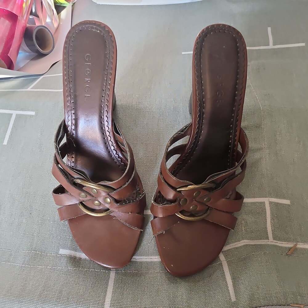 George Brown Heeled Sandals Size 9